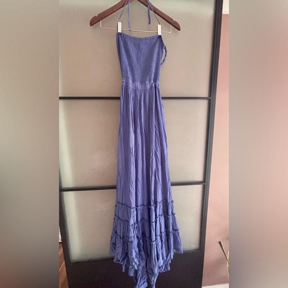 Blue bohemian Maxi Dress sz small - Picture 1 of 5
